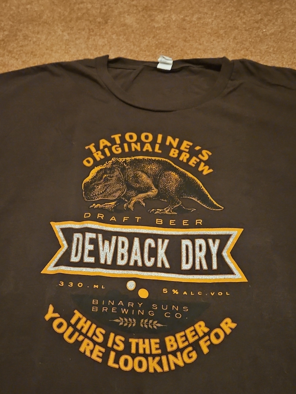 Woot Graphics Star Wars Parody T-shirt The Drunken Dewback 2X